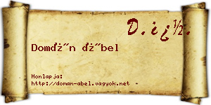 Domán Ábel névjegykártya
